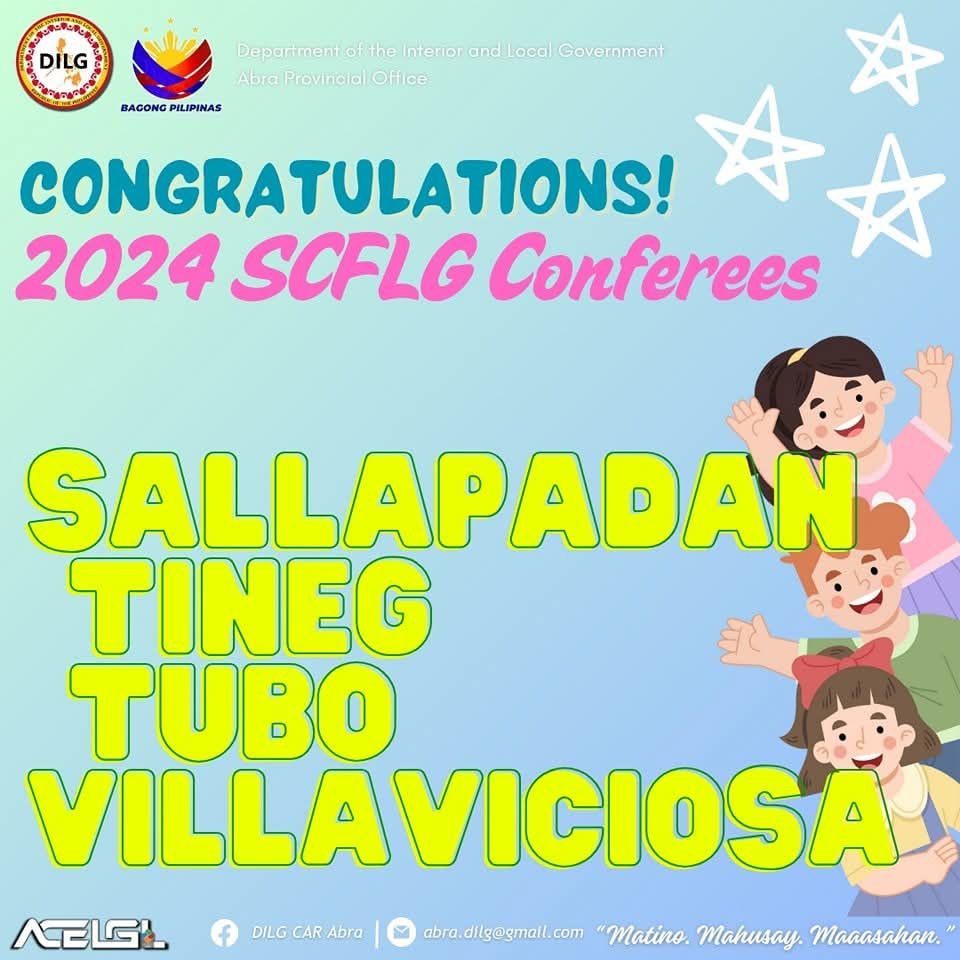 MUNICIPALITY OF TINEG is once again a Child Friendly Local Government (CFLG) Awardee for 2024!